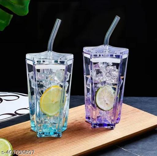 Star Shaped Slub Glass for Home Office Travel Party